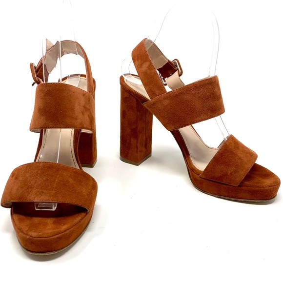 Barneys New York Suede Ankle-Strap Platform Sandal - Picture 3 of 8
